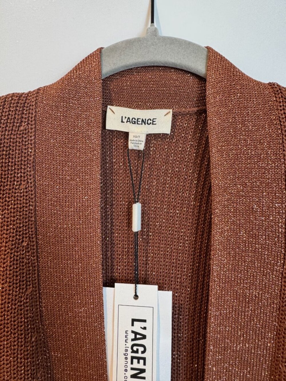 L'AGENCE brown Ribbed Dress - Picture 2 of 3